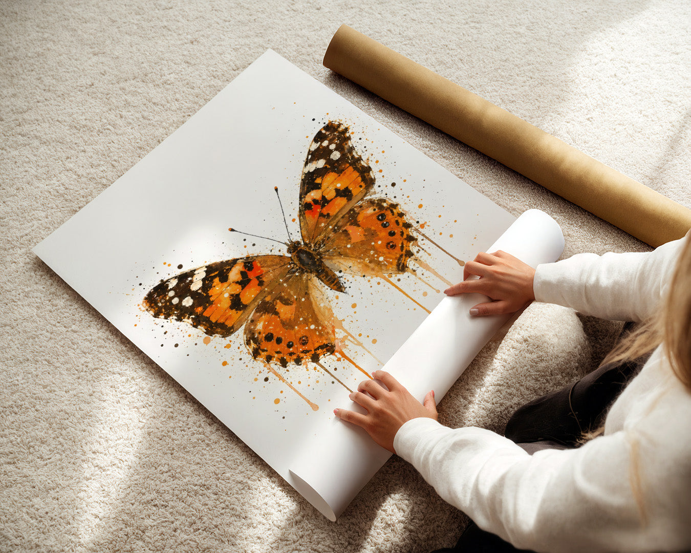 BUTTERFLY WALL ART PRINT "NYXIA"