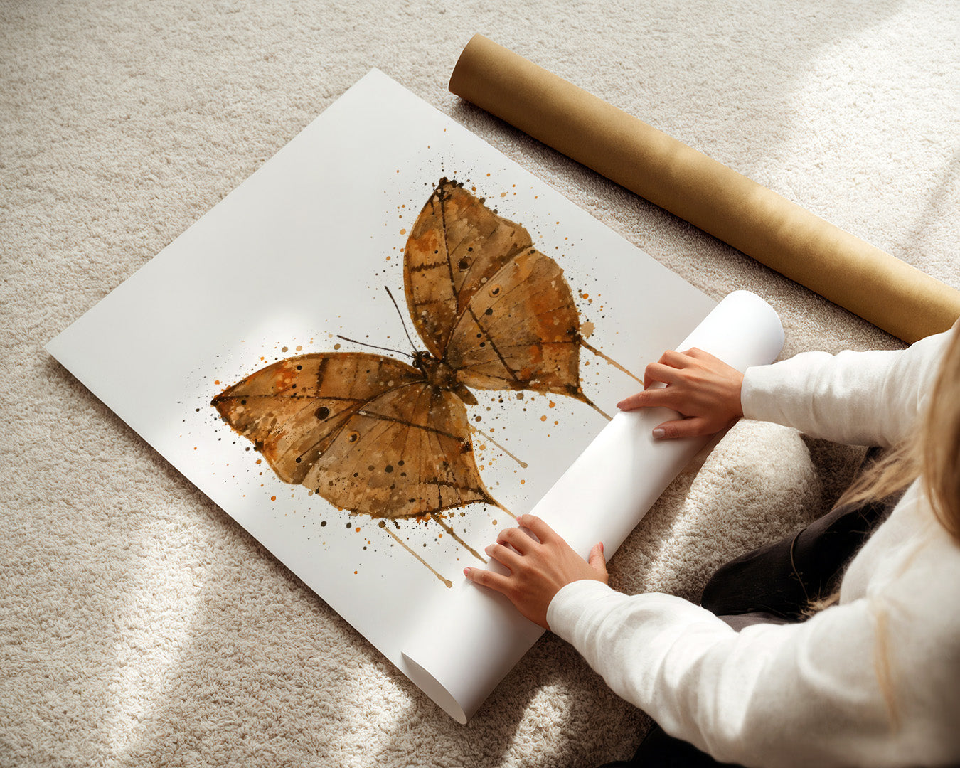 BUTTERFLY WALL ART PRINT "LIRIEL"